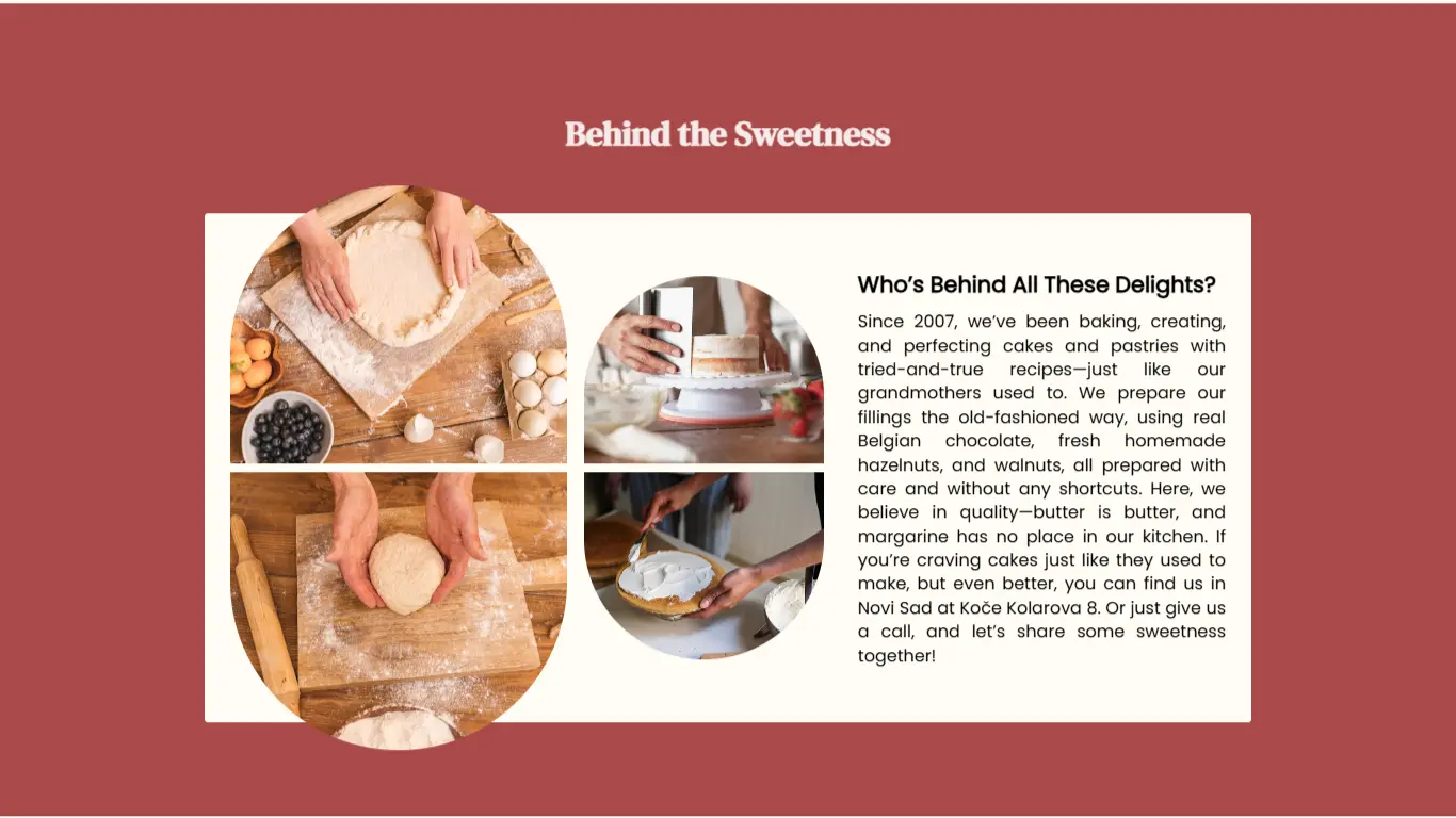 Medenjak cake shop website desktop preview