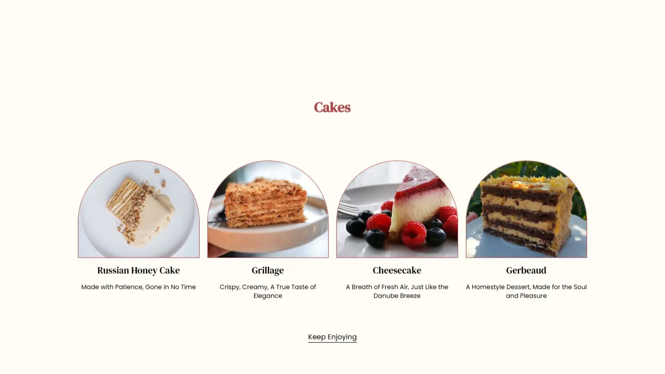 Medenjak website screenshot – Traditional bakery workshop website