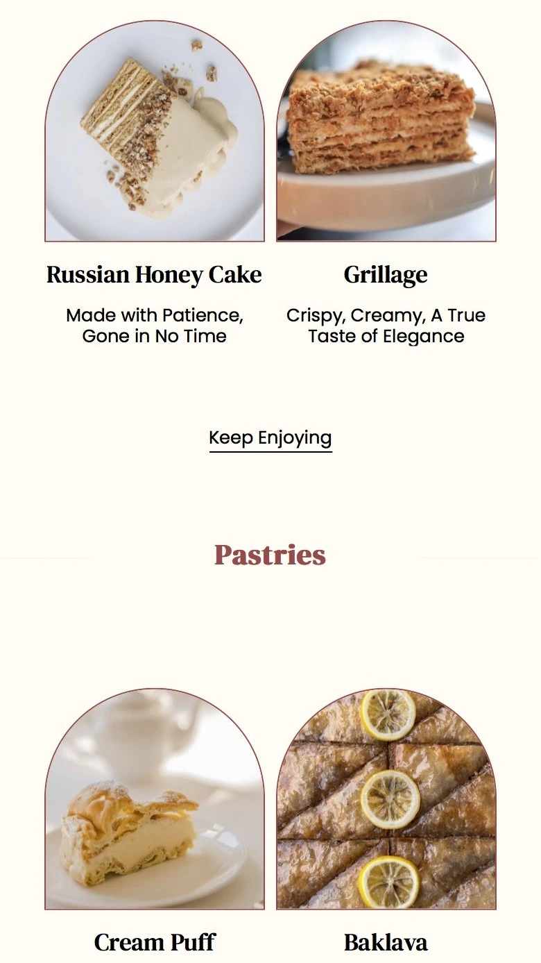 Medenjak website screenshot – Traditional bakery workshop website