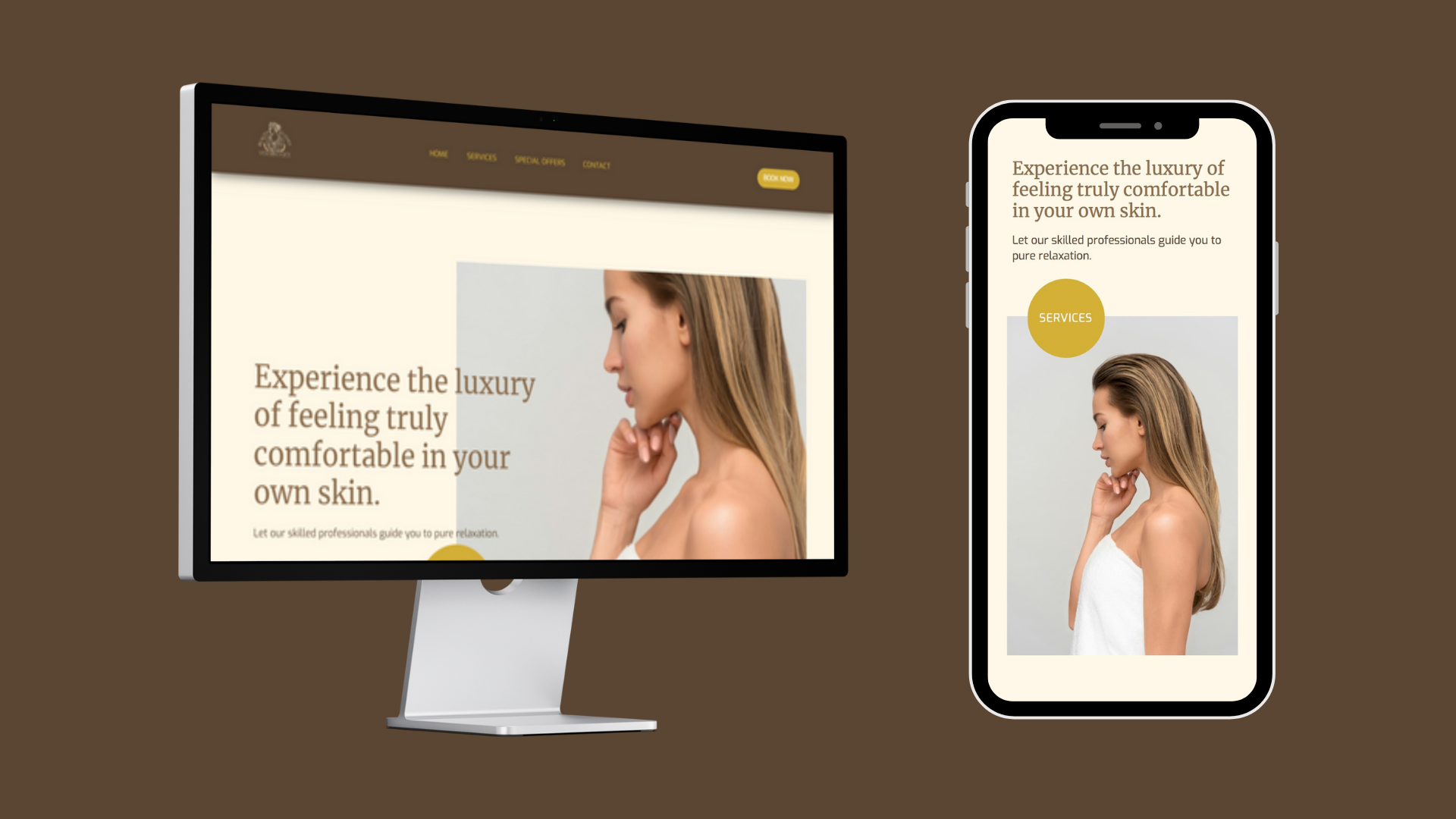 Beauty Studio Website Mockup