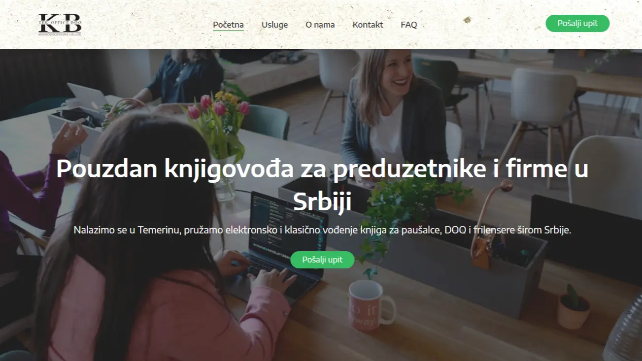 KB Tek Office website screenshot