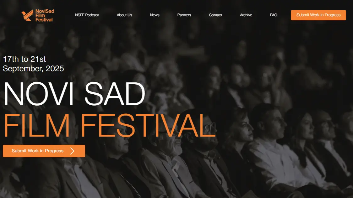 Novi Sad Film Festival Website Screenshot