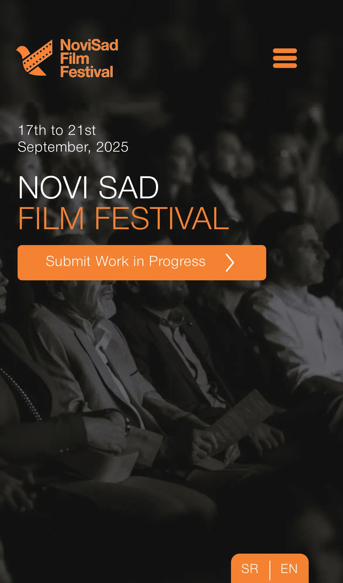 Novi Sad Film Festival Website Screenshot